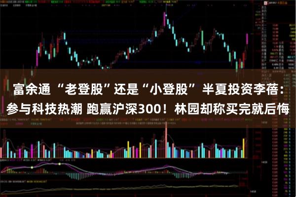 富余通 “老登股”还是“小登股” 半夏投资李蓓：参与科技热潮 跑赢沪深300！林园却称买完就后悔