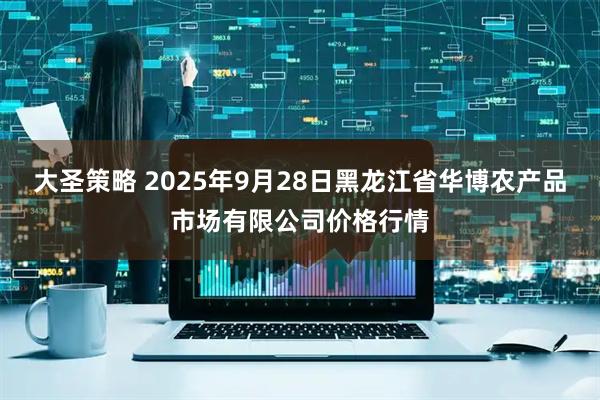 大圣策略 2025年9月28日黑龙江省华博农产品市场有限公司价格行情