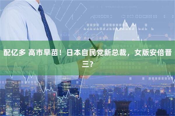 配亿多 高市早苗！日本自民党新总裁，女版安倍晋三？
